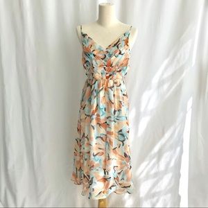 Anne Klein Silk Floral Spaghetti Strap Dress 12